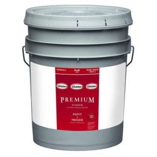 Glidden Premium 5 gal. Pure White Flat Interior Paint GLN9011 05