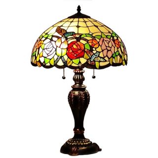 Tiffany style 2 light Floral Table Lamp   16737772  