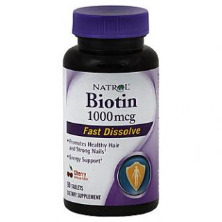 Natrol Biotin, 1000 mcg, Fast Dissolve, Tablets, Cherry, 90 tablets