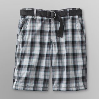 Route 66 Young Mens Belted Walking Shorts   Plaid   Clothing   Young