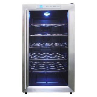 Vinotemp 18 Bottle Thermoelectric Wine Cooler   Black/Silver