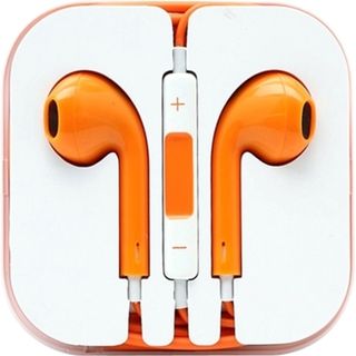 4XEM Orange Earphones For iPhone/iPod/iPad   Shopping   Top