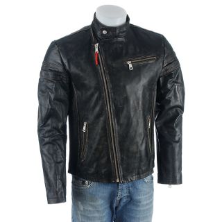 Vintage Red Mens Distressed Leather Jacket  ™ Shopping