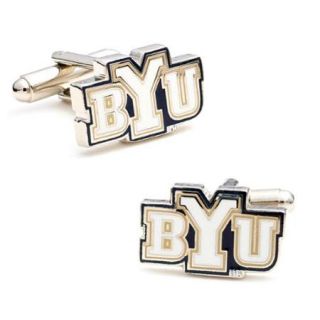 NCAA Mens Brigham Young University Cougars Cufflinks w/ New Gift Box PD BYU SL