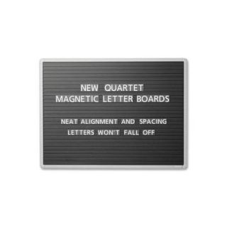 Quartet Magnetic Wall Mount Letter Board, 24" x 18", Black Gray Aluminum Frame