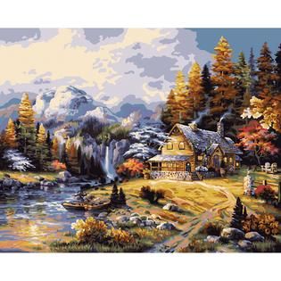 Plaid Paint By Number Kit 16X20 Mountain Hideaway   Home   Crafts