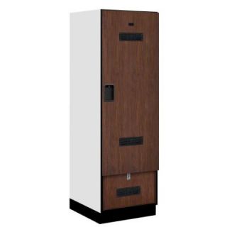 Salsbury Industries 30000 Series 24 in. W x 76 in. H x 24.75 in. D Designer Gear Locker in Mahogany 30074MAH