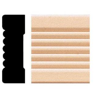 House of Fara 3/4 in. x 2 1/4 in. x 8 ft. Basswood Fluted Casing 581