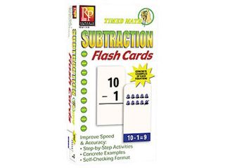 Timed Math Subtraction Flash Cards