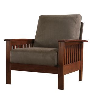 Oxford Creek  Mission style Oak and Olive Chair