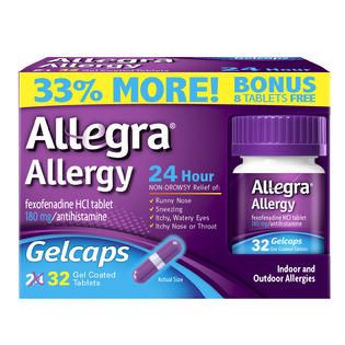 Allegra® Allergy Non Drowsy Gel Coated Tablets 180 mg 32ct   Health