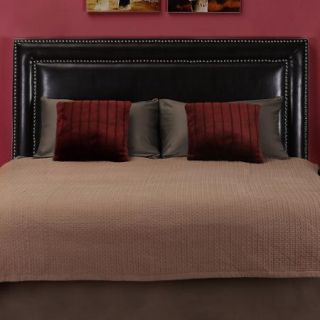 Dorel Living Evanston Faux Leather Full/Queen Headboard with Nailheads, Espresso