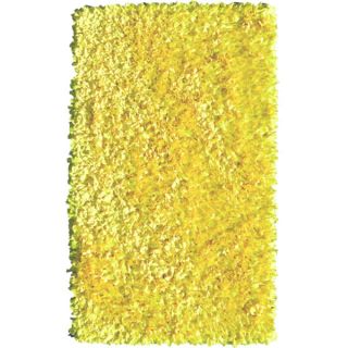 Shaggy Raggy Yellow Cotton Area Rug (47 x 77)
