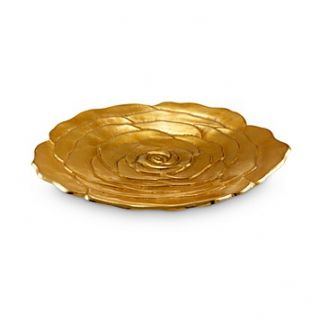 Julia Knight 15" Rose Platter, Gold