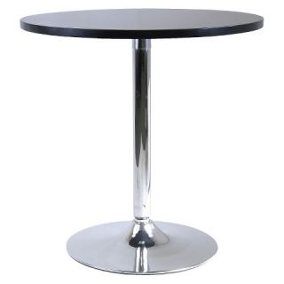 Winsome Spectrum Round Dining Table with Metal Base   Black