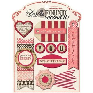 Lost & Found Record It Layered Stickers   Heirloom