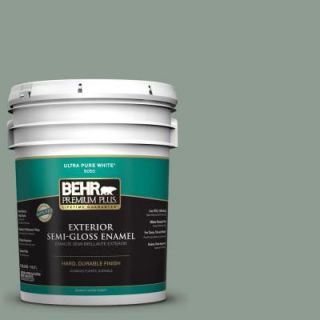 BEHR Premium Plus 5 gal. #ICC 104 Balsam Fir Semi Gloss Enamel Exterior Paint 534005