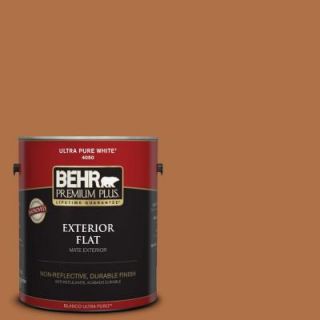 BEHR Premium Plus 1 gal. #PMD 41 Copper Mine Flat Exterior Paint 430001