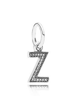 PANDORA Pendant   Sterling Silver & Cubic Zirconia Letter Z, Moments Collection