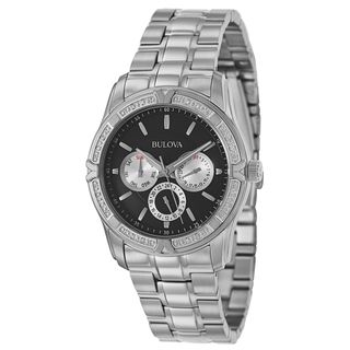 Bulova Mens 96E115 Chronograph Stainless Steel Military Time Watch