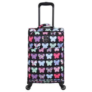 French West Indies 20 inch Carry On Spinner Upright Butterfly Suitcase