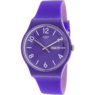 Swatch Womens SUOV703 Originals Purple Silicone Swiss Quartz Watch