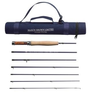 March Brown Hidden Water Series Fly Fishing Rod   7 Piece, 7' 4wt, Convertible 1637X 39
