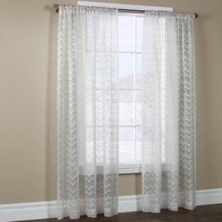 Habitat Chevron Burnout Curtains   80x84”, Sheer, Rod Pocket 7148D 50