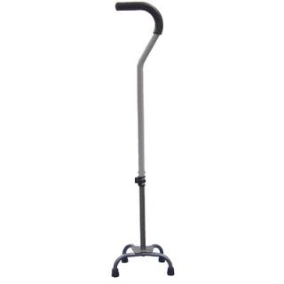 Hugo Small Base Adjustable Quad Cane for Right or Left Hand Use