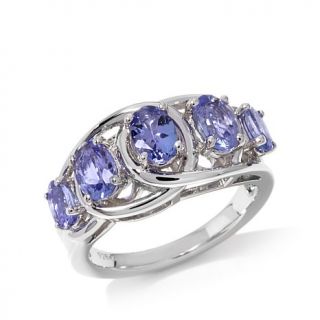 Colleen Lopez "Give Me Five" 1.50ct Tanzanite Sterling Silver 5 Stone Ring   7742507