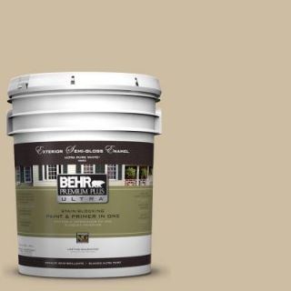 BEHR Premium Plus Ultra 5 gal. #PPU8 10 Rye Bread Semi Gloss Enamel Exterior Paint 585405