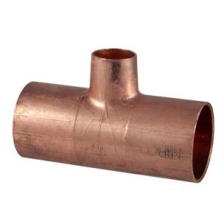 1 1/4 in. x 1 1/4 in. x 1/2 in. Copper Pressure Cup x Cup x Cup Reducing Tee C611