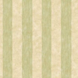 The Wallpaper Company 56 sq. ft. Green and Beige Wash Stripe Wallpaper WC1280666