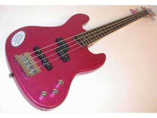 Daisy Rock Rebel Rockit Electric Bass, Atomic Pink, Grover Tuners, DR 6735