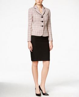Le Suit Plaid Tweed Skirt Suit   Wear to Work   Women