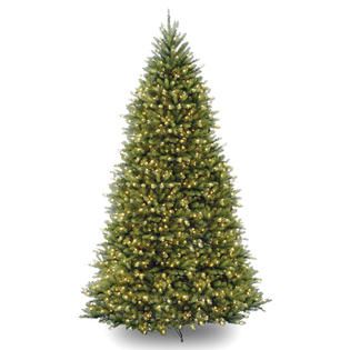 National Tree Company 12Ft Dunhill Fir Hinged Tree with Clear Lights