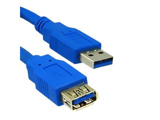 CMPLE 673 N USB 3.0 A Male to A Female Extension Gold Plated Cable  1.5FT  Blue