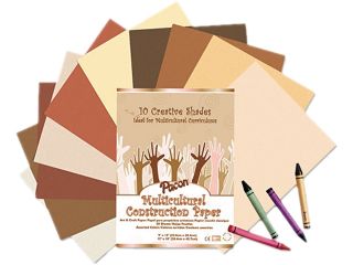 Pacon 9509 Multicultural Construction Paper, 76 lbs., 9 x 12, Assorted, 50 Sheets/Pack