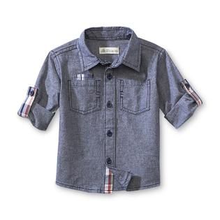 Route 66 Infant & Toddler Boys Chambray Shirt   Elbow Patch