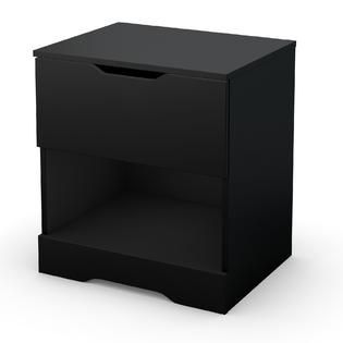 South Shore Trinity Collection Night Stand Pure Black   Home