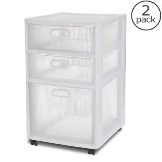 Sterilite 16 in. 3 Drawer Ultra Cart (2 Pack) 36128002