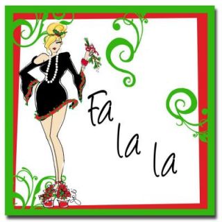 Trademark Fine Art 35 in. x 35 in. Fa La La Canvas Art DISCONTINUED WG0039 C3535GG