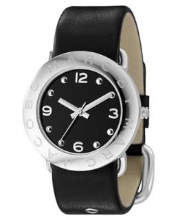 Marc by Marc Jacobs Watch, Womens Black Leather Strap MBM1140