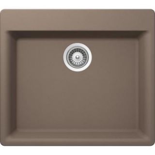 SCHOCK GALAXY CRISTADUR Topmount Granite Composite 23.6 in. Single Bowl Kitchen Sink in Earth GAXN100T082