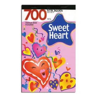 Bazic Products 3895 12 Heart Series Assorted Sticker   700 Pack Case of 12