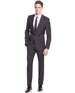 HUGO by Hugo Boss Black Plaid Slim Fit Suit   Suits & Suit Separates