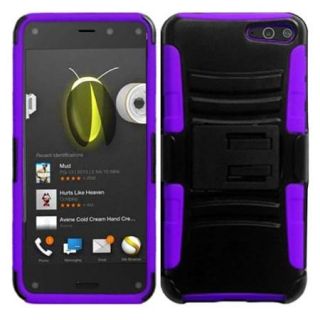 Insten Side Stand Cover Case With Holster For  Fire Phone, Black/Purple