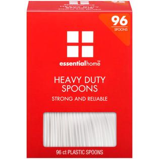 Essential Home Heavy Duty Plastic Spoons 96 CT BOX   Food & Grocery