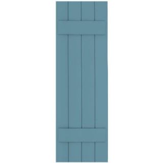 Winworks Wood Composite 15 in. x 48 in. Board & Batten Shutters Pair #645 Harbor 71548645