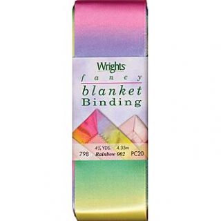 Wrights Single Fold Fancy Blanket Binding   Rainbow (4 3/4 Yds)   Home